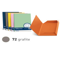 Cartellina 3 lembi Luce - 200 gr - A4 - cartoncino bristol - grafite - Favini - conf. 25 pezzi