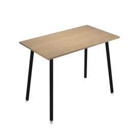 Tavolo alto Skinny Metal - 140 x 80 x 105 cm - nero/rovere