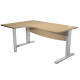 Scrivania Agorà Direction Compact - SX - fianco a L in metallo - L 160 cm - rovere - Artexport