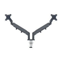 Leitz Ergo - Kit montaggio (spring-assisted dual arm) - per 2 display LCD - space saving - metallo - grigio scuro - dimensione 
