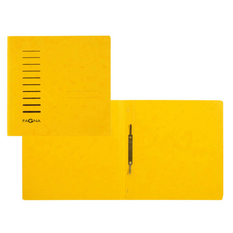 Cartellina semplice con pressino- 265 gr - A4 - cartone pressato - giallo - Pagna