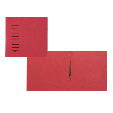 Cartellina semplice con pressino- 265 gr - A4 - cartone pressato - rosso - Pagna