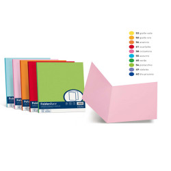 Cartellina semplice Luce - 200 gr - A4 - mix 5 colori - cartoncino bristol - Favini - conf. 50 pezzi