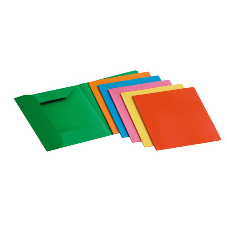 Cartelline 3 lembi - 200 gr - 25x33 cm - mix 6 colori - Brefiocart - conf. 12 pezzi