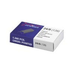 Turikan - Punti metallici - 24/6 - 6 mm - acciaio cromato - pacco da 10 x 1000