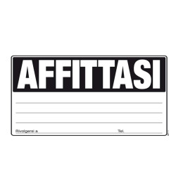 Cartello Affittasi - 24 x 33cm - colori assortiti - Edipro