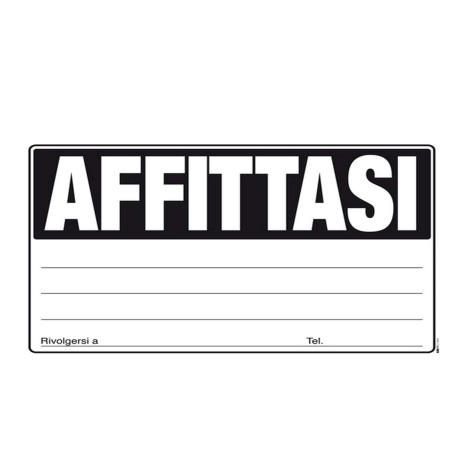 Cartello Affittasi - 24 x 33cm - colori assortiti - Edipro