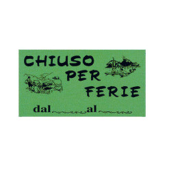 Cartello in cartoncino CHIUSO PER FERIE - 16x23 cm - giallo - CWR
