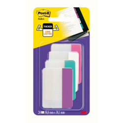 Segnapagina Post it® Index Strong - 686-PWAV - per archivio - 50,8 x 38,1 mm - rosa/bianco/turchese/viola - Post it® - conf. 24