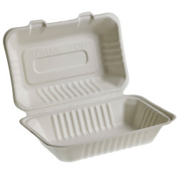 Vaschette Sandwich Take Away Bio - 25,1 x 16,2 cm - Leone - conf. 50 pezzi