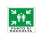 Cartello segnalatore -  25x31 cm - PUNTO DI RACCOLTA - alluminio - Cartelli Segnalatori