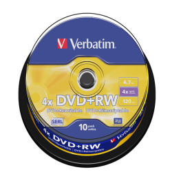 Verbatim - Scatola 10 DVD+RW - 43488 - 4,7GB