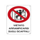 Cartello segnalatore - 16,6x26,2 cm - VIETATO ARRAMPICARSI SUGLI SCAFFALI - alluminio - Cartelli Segnalatori
