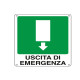 Cartello segnalatore - 25x31 cm - USCITA DI EMERGENZA - alluminio - Cartelli Segnalatori