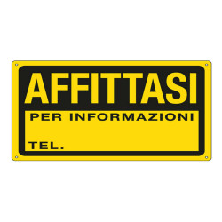 Cartello segnalatore - 30x20 cm - AFFITTASI - PPL - Cartelli Segnalatori