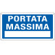 Cartello segnalatore - 30x20 cm - PORTATA MASSIMA - alluminio - Cartelli Segnalatori