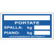 Cartello segnalatore - 30x20 cm - PORTATE: SPALLA/PIANO - alluminio - Cartelli Segnalatori