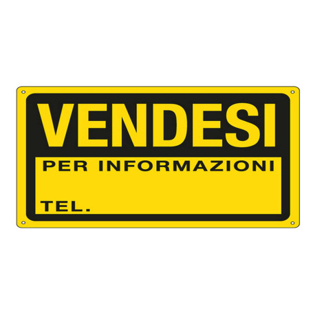 Cartello segnalatore - 30x20 cm - VENDESI - PPL - Cartelli Segnalatori