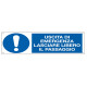 Cartello segnalatore - 35x12,5 cm - USCITA DI EMERGENZA LASCIARE LIBERO IL PASSAGGIO - alluminio - Cartelli Segnalatori