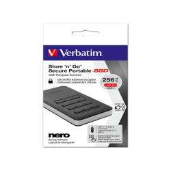 Verbatim - Memoria SSD portatile Store 'N'Go Usb 3.1 - con tastierino numerico - 53402 - 256GB