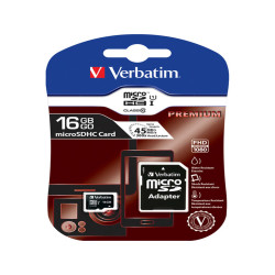 Verbatim - Micro SDHC Classe 10 fino a 45mb/sec - 44082 - 16GB