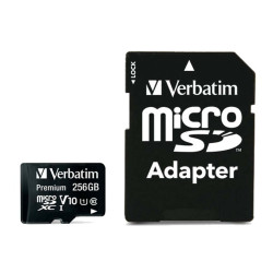 Verbatim - Micro SDXC - Con adattatore - 44087 - 256GB