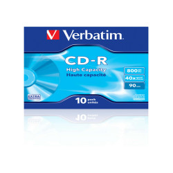 Verbatim - Scatola 10 CD-R Data Life Jewel Case serigrafato - 1X-40X - 43428 - 800MB
