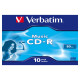 Verbatim - Scatola 10 CD-R Music Live It! serigrafato - colorato - 43365 - 80min