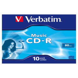Verbatim - Scatola 10 CD-R Music Live It! serigrafato - colorato - 43365 - 80min