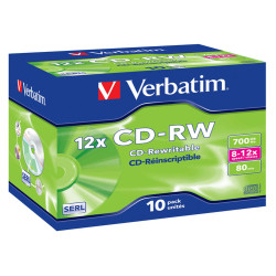 Verbatim - Scatola 10 CD-RW DataLife Plus - 8X-10X - serigrafato - 43148 - 700MB