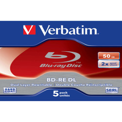 Verbatim - Scatola 5 Blu Ray BD-RE DL Jewel Case - rescrivibile - 43760 - 50GB