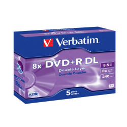 Verbatim - Scatola 5 DVD+R Dual Layer - serigrafato Jewel Case - 43541 - 8,5GB