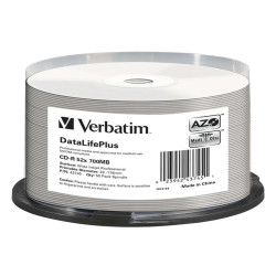 Verbatim - Scatola 50 CD-R Data Life Plus - spindle 1X-52X - 43745 - 700MB
