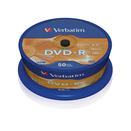 Verbatim - Scatola 50 DVD-R - argento lucido - 43548 - 4,7GB