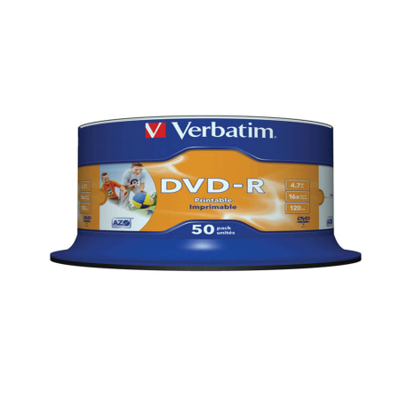 Verbatim - Scatola 50 DVD-R - stampabile - 43533 - 4,7GB