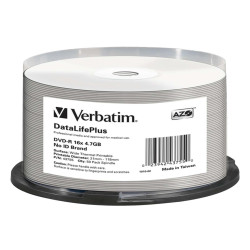 Verbatim - Scatola 50 DVD-R - stampabile - 43755 - 4,7GB