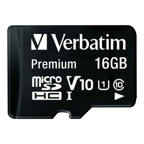 Verbatim - Scheda di memoria flash (adattatore microSDHC per SD in dotazione) - 16 GB - Class 10 - microSDHC