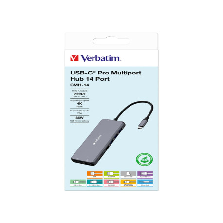 Verbatim - USB-C Pro Multiport Hub 14 Port - 32154