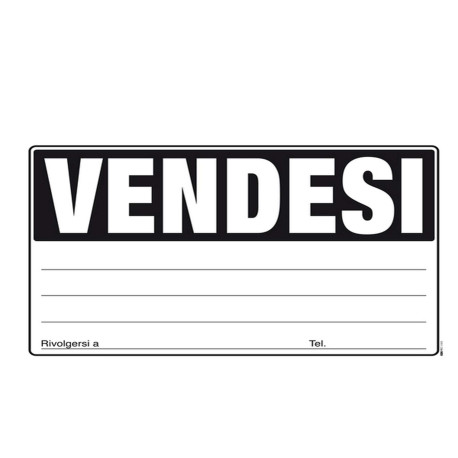 Cartello Vendesi - 24 x 33cm - colori assortiti - Edipro