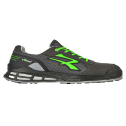 Calzatura di sicurezza Egon S1P - numero 45 - nylon/pelle scamosciata - nero/verde - U-Power