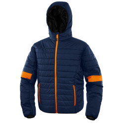 Piumino imbottito Bloom - taglia L - blu/arancio - Deltaplus
