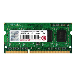 Transcend - DDR3 - modulo - 2 GB - SO DIMM 204-pin - 1333 MHz / PC3-10600 - CL9 - 1.5 V - senza buffer - non ECC - per Compaq 1