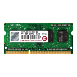 Transcend - DDR3 - modulo - 4 GB - SO DIMM 204-pin - 1333 MHz / PC3-10600 - CL9 - 1.5 V - senza buffer - non ECC