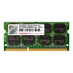 Transcend - DDR3 - modulo - 4 GB - SO DIMM 204-pin - 1333 MHz / PC3-10600 - CL9 - 1.5 V - senza buffer - non ECC