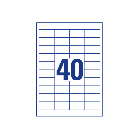 Avery - Bianco - 48.5 x 25.4 mm 4000 etichette (100 foglio(i) x 40) etichette multiuso