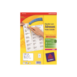 Avery - Bianco - 63.5 x 46.6 mm 1800 etichette (100 foglio(i) x 18) Etichette per indirizzi