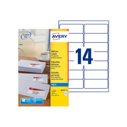 Avery - Bianco - 99.1 x 38.1 mm 350 etichette (25 foglio(i) x 14) Etichette per indirizzi