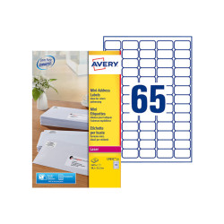 Avery - Bianco - A4 (210 x 297 mm) 1625 etichette (25 foglio(i) x 65) Etichette per indirizzi