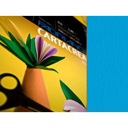 Cartoncino CartaCrea - 35 x 50 cm - 220 gr - azzurro - Fabriano - blister 10 pezzi
