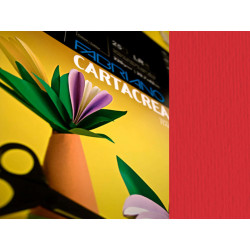 Cartoncino CartaCrea - 35 x 50 cm - 220 gr - ciliegia - Fabriano -  blister 10 fogli